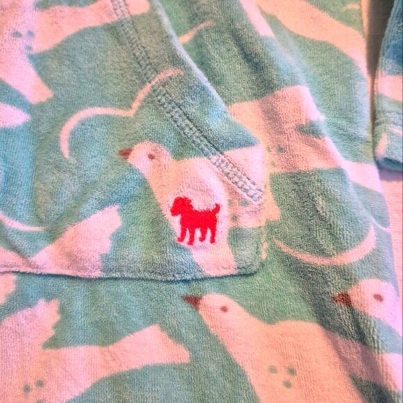 Mini Boden girls size 2-3 years towelling throw on hoodie mint & white VGUC - Picture 4 of 5